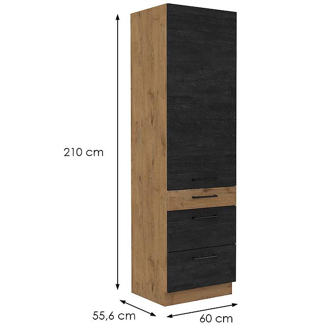 Konyhaszekrény VIGO Dark 60DKS-210 3S 1F