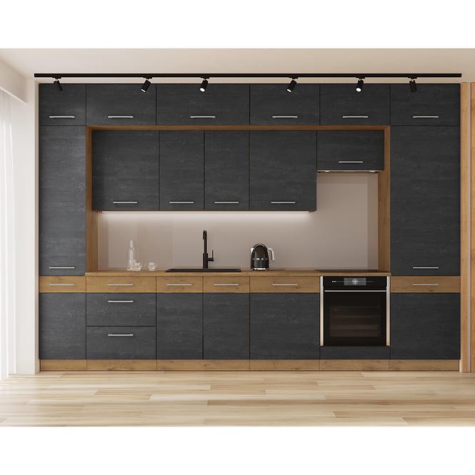 Konyhaszekrény VIGO Dark 50 DK-145 1F (3S) BB MB