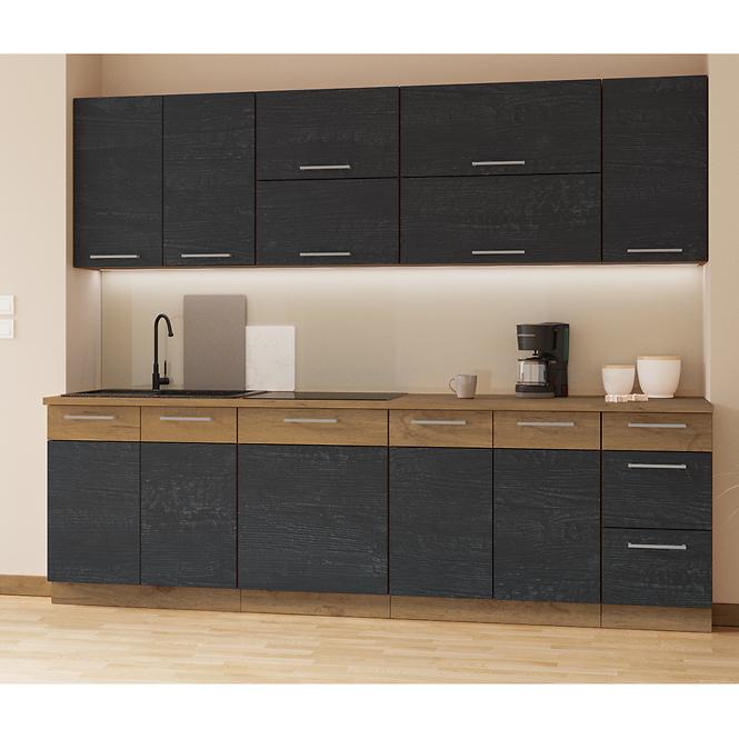 Konyhaszekrény VIGO Dark 50 DK-145 1F (3S) BB MB