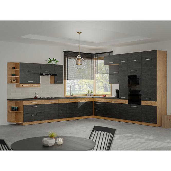 Konyhaszekrény VIGO Dark 50 DK-145 1F (3S) BB MB