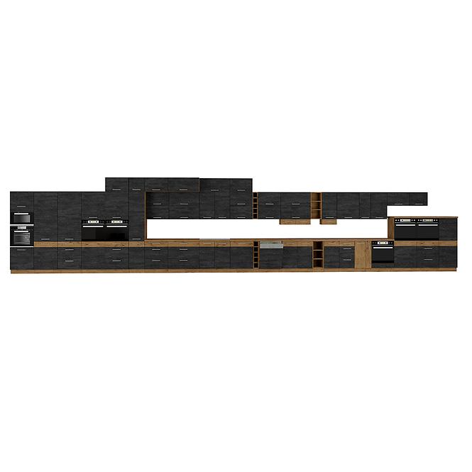 Konyhaszekrény VIGO Dark 50 DK-145 1F (3S) BB MB