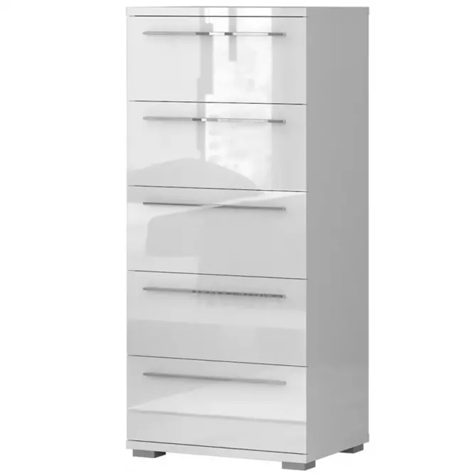Komoód Piano 5S F5/PN-70/KA/70 crystal white