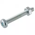 Horganyzott kerek fejű csavar M5x30mm