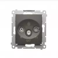 DASK/46 Végső R-TV-SAT antenna aljzat barna gyékény
