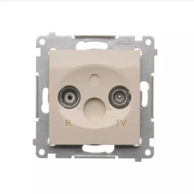 DAK/41 Végső R-TV antenna aljzat krémes