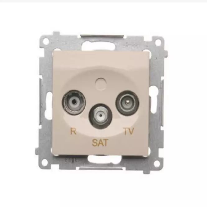 DASK/41 Végső R-TV-SAT antenna aljzat krémes