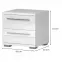 Éjjeliszekrény PIANO NS2/PN-70/KA-70 crystal white,2
