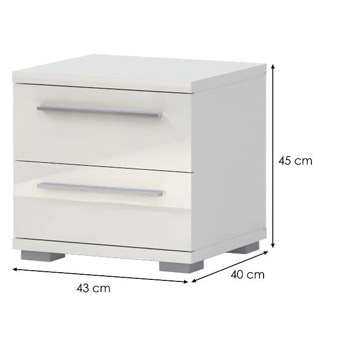 Éjjeliszekrény PIANO NS2/PN-71/KA/71 beige HG