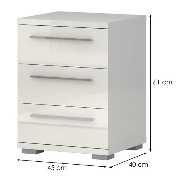 Éjjeliszekrény PIANO NS3/PN-71/KA/71 beige HG