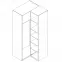 Sarokszekrény Piano PUG/PN-70/KA/70 crystal white,3