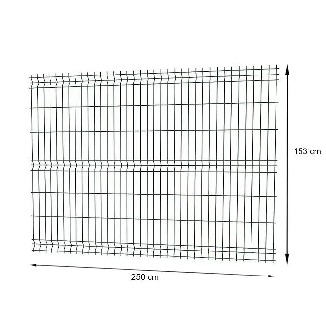 Kerítés panel 3d 153x250cm 6005 zöld 7068358