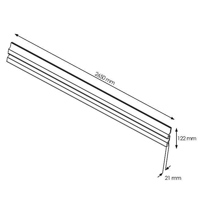 Lamella falburkolat VOX LINERIO L-LINE Antracit 21x122x2650mm