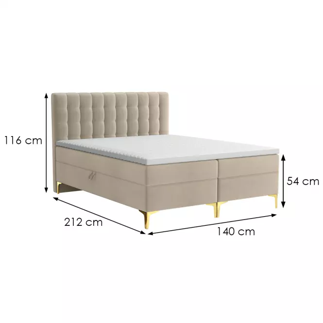 Ágy Arles Box Spring 140x200 Rico 01,3