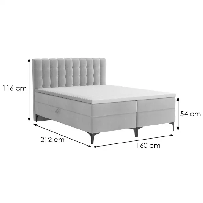 Ágy Arles Box Spring 160x200 Monolith 84,4