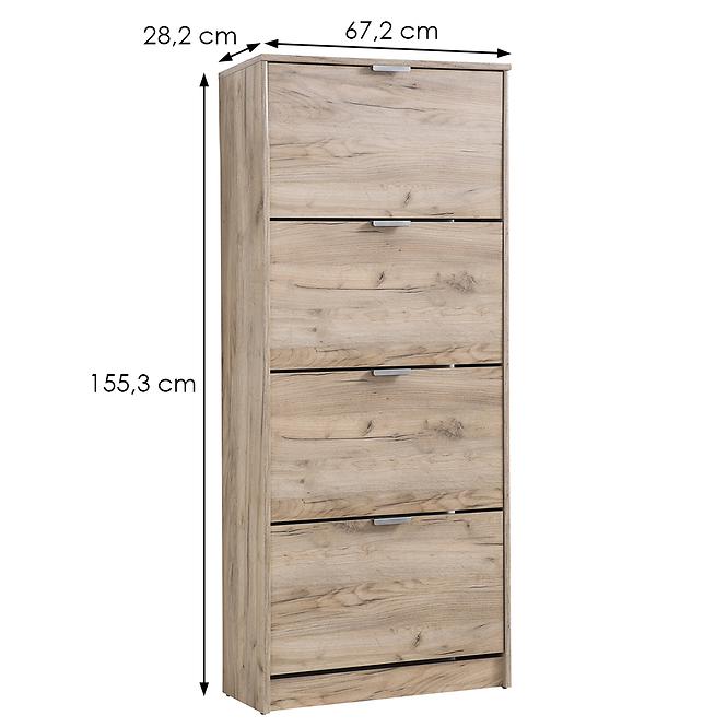Cipősszekrény Hugo 24szürke Tölgy 11008535,2