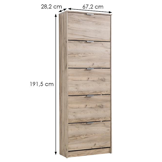 Cipősszekrény Hugo 25 Szürke Tölgy 11008545,4