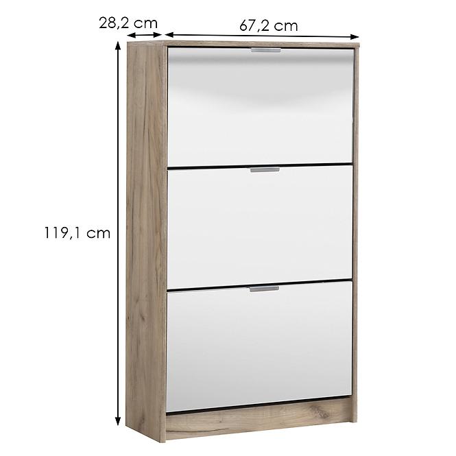Cipősszekrény Hugo 23 Ogszürke Tölgy 11008519,2