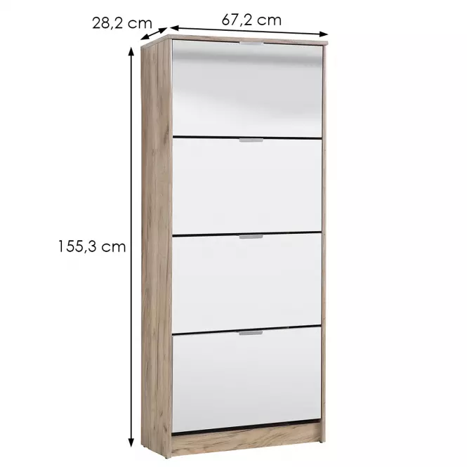 Cipősszekrény Hugo 24 Og Szürke Tölgy 11008541,4