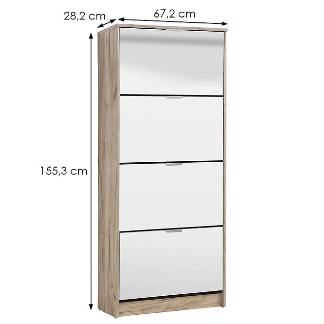 Cipősszekrény Hugo 24 Og Szürke Tölgy 11008541,4