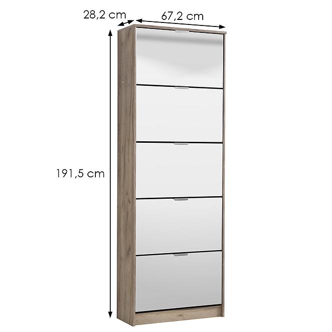 Cipősszekrény Hugo 25 Og Szürke Tölgy 11008552