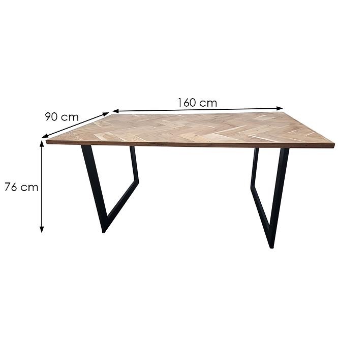 Asztal Greg SC-322 akác/fekete