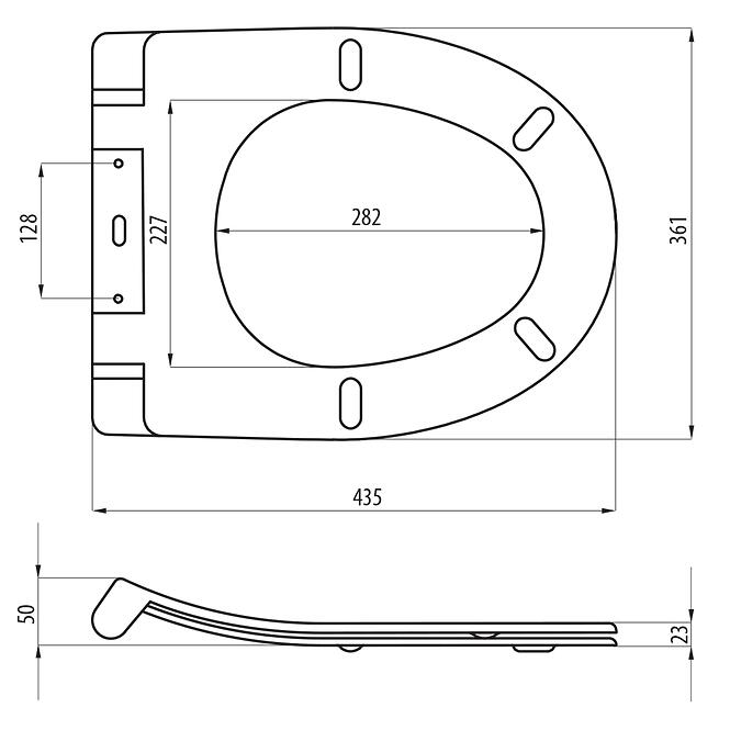 Granada 044/AMWC WC-ülőke lassú záródású