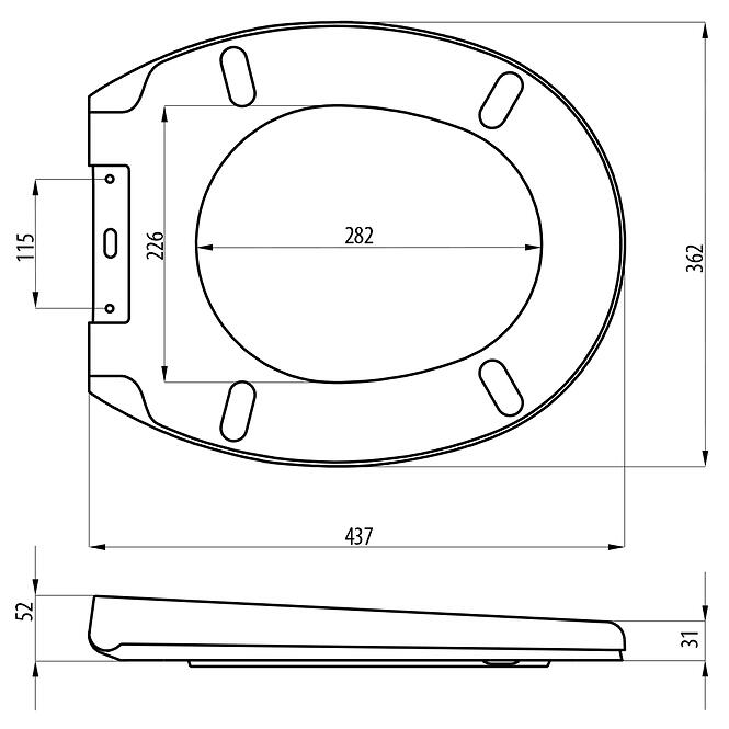 WC ülőke Ronda Bis 021/AMWC lassú záródású