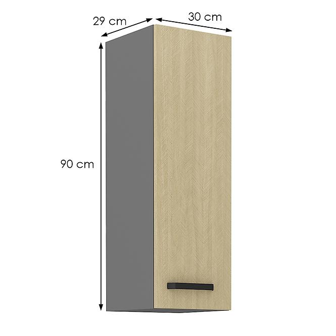 Konyhaszekrény SCANDI fenyő/antracit 30g-90 1f