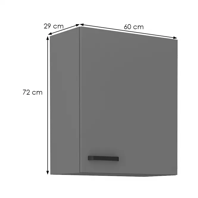 Konyhaszekrény NESSA antracit 60g-72 1f,2