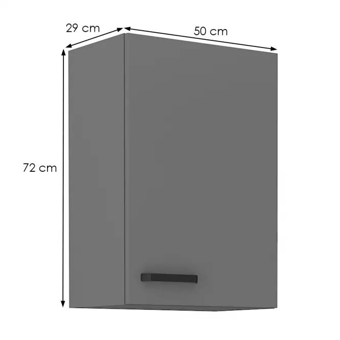 Konyhaszekrény NESSA antracit 50g-72 1f,2