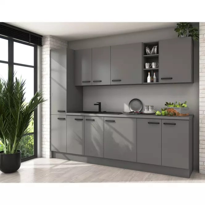 Konyhaszekrény NESSA antracit 50g-72 1f