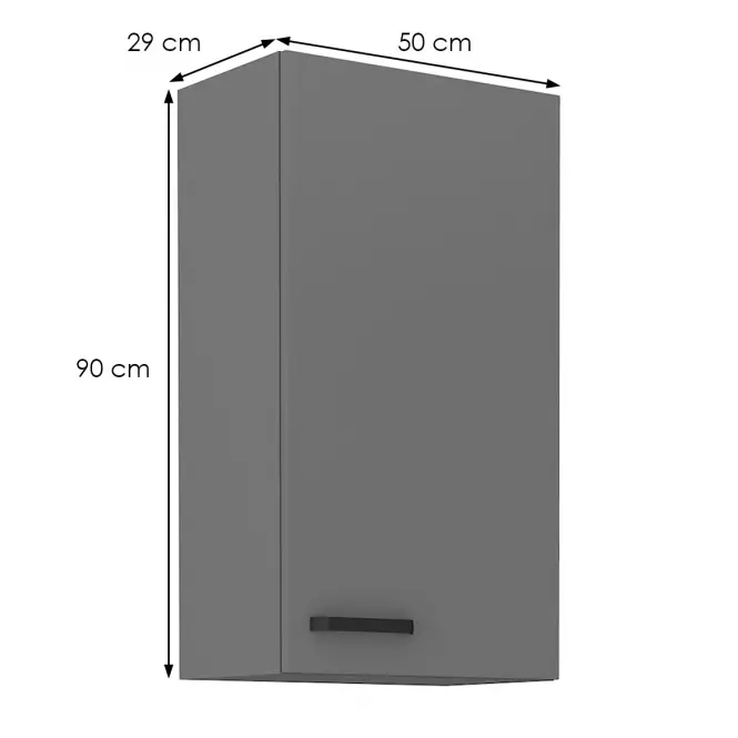 Konyhaszekrény NESSA antracit 50g-90 1f,2