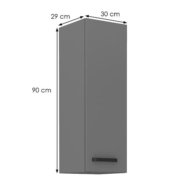 Konyhaszekrény NESSA antracit 30g-90 1f,2