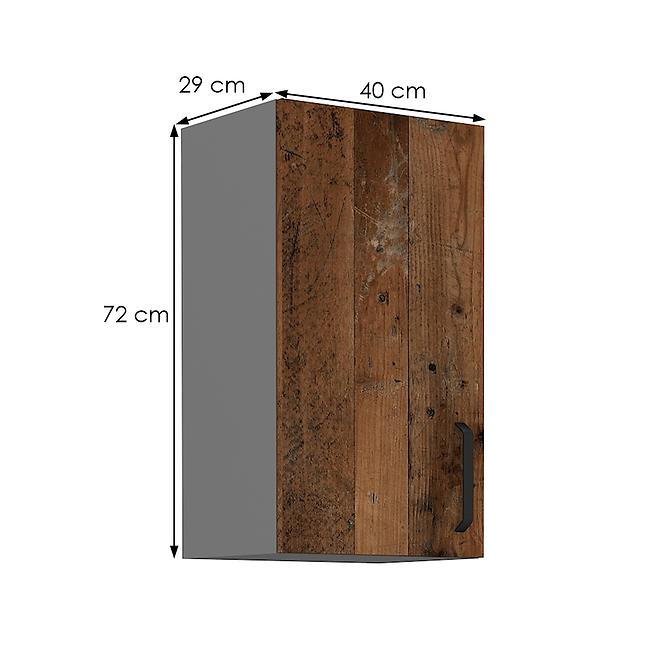 Konyhaszekrény TESSA oldstyle/antracit 40g-72 1f