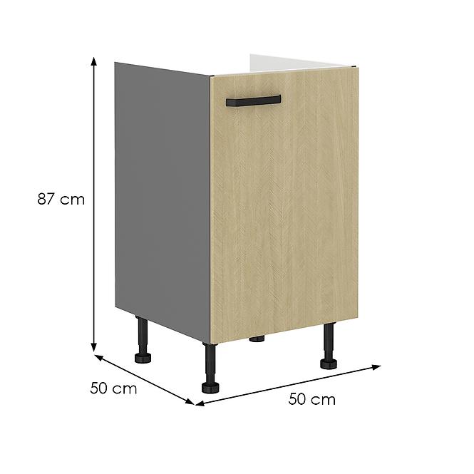 Konyhaszekrény SCANDI fenyő/antracit 50zl 1f bb,2