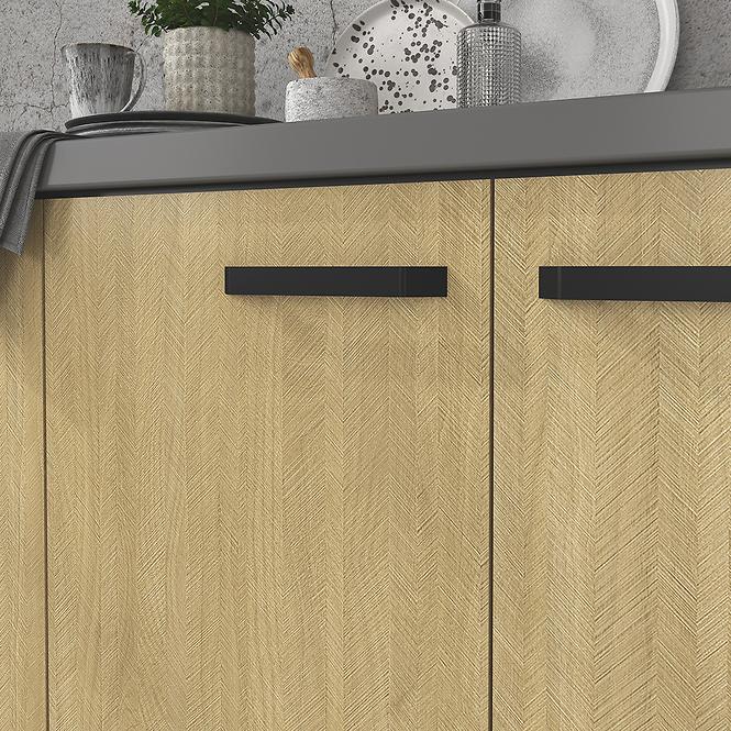 Konyhaszekrény SCANDI fenyő/antracit 50d 1f 1s bb