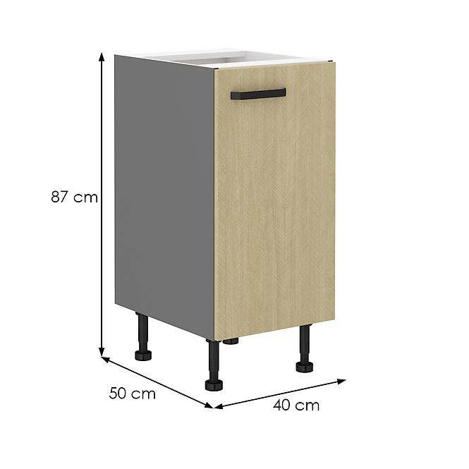 Konyhaszekrény SCANDI fenyő/antracit 40d 1f bb,2