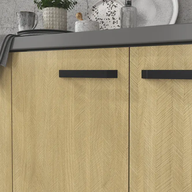 Konyhaszekrény SCANDI fenyő/antracit 40d 1f bb,3