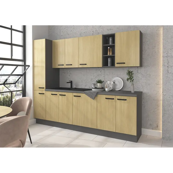Konyhaszekrény SCANDI fenyő/antracit 40d 1f bb,6