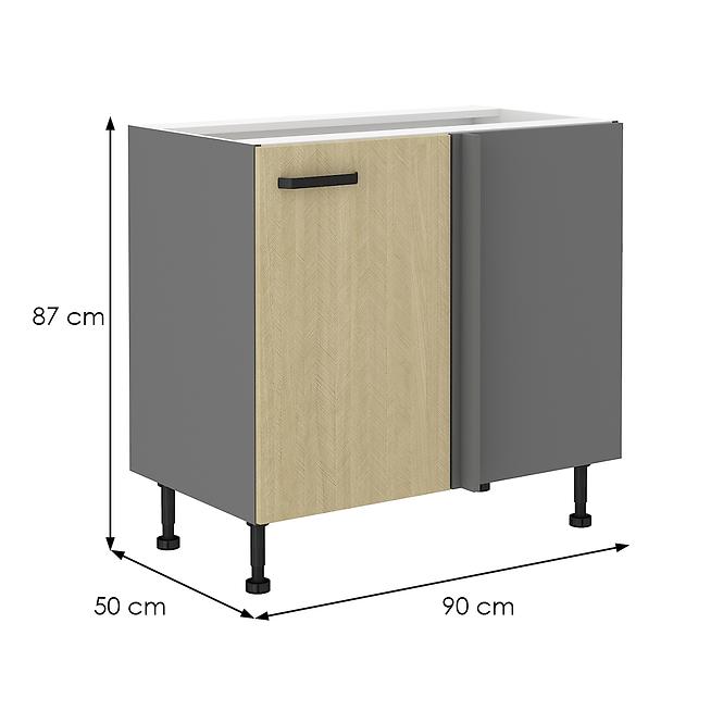 Konyhaszekrény SCANDI fenyő/antracit 105 nd 1f bb