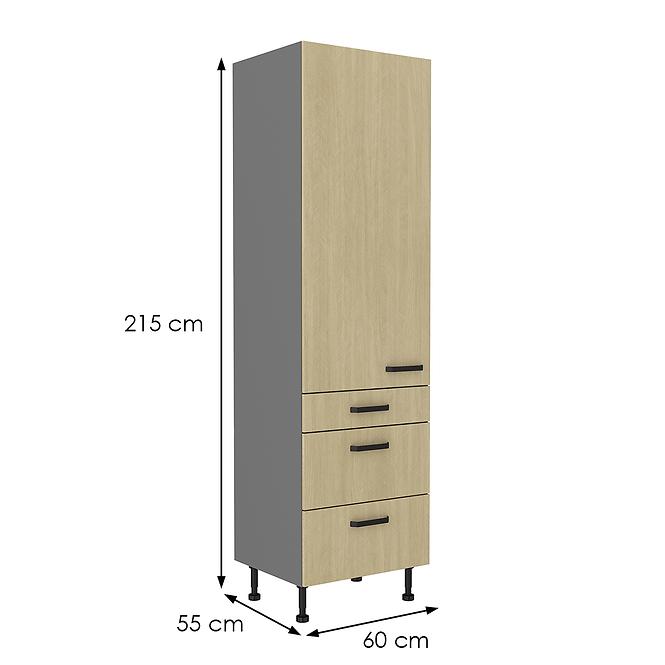 Konyhaszekrény SCANDI fenyő/antracit 60dks-215 1f 3s