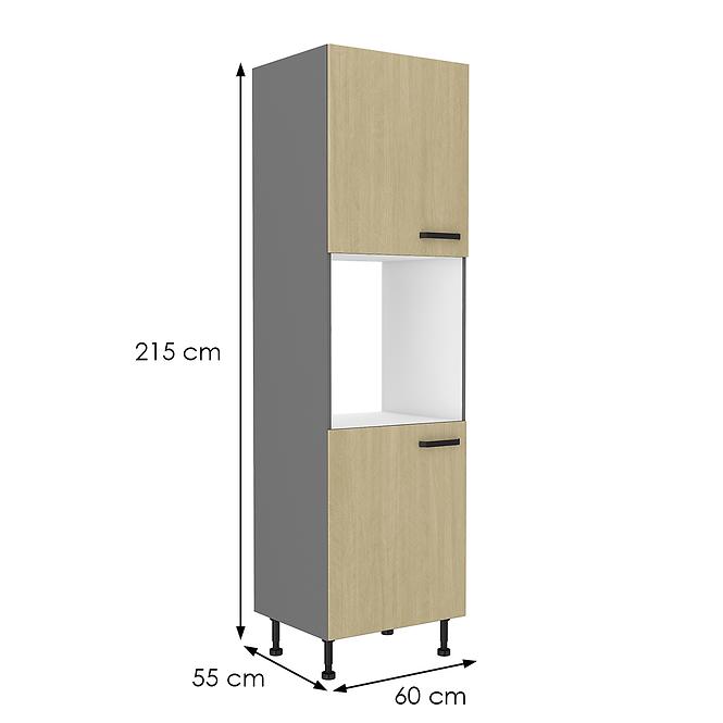 Konyhaszekrény SCANDI fenyő/antracit 60dp-215 2f