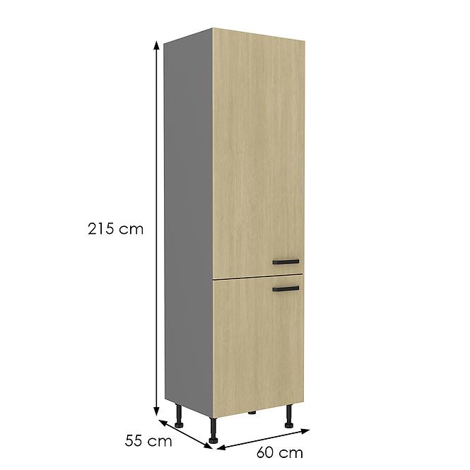 Konyhaszekrény SCANDI fenyő/antracit 60lo-215 2f