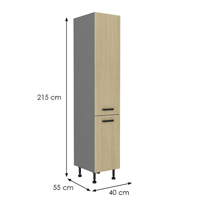 Konyhaszekrény SCANDI fenyő/antracit 40dk-215 2f
