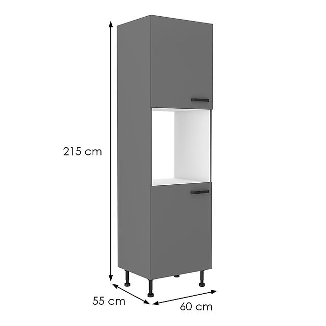 Konyhaszekrény NESSA antracit 60dp-215 2f,2