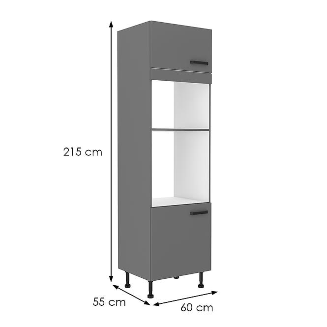 Konyhaszekrény NESSA antracit 60dpm-215 2f,2