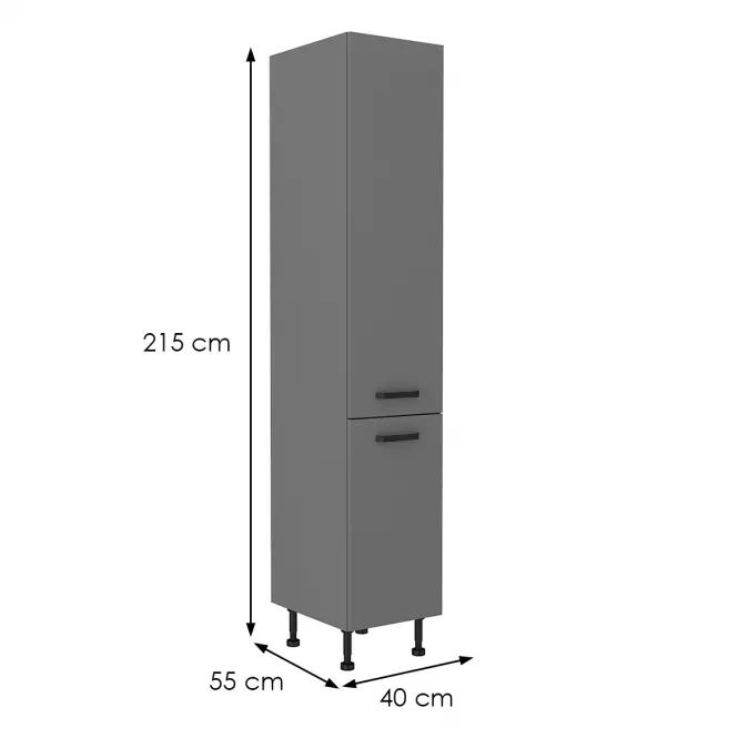 Konyhaszekrény NESSA antracit 40dk-215 2f