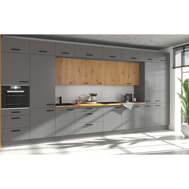 Konyhaszekrény AVA tölgy artisan/antracit 60dk-215 2f,8