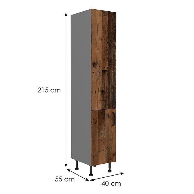 Konyhaszekrény TESSA oldstyle/antracit 40dk-215 2f