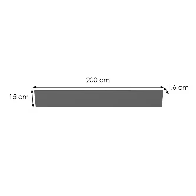 Lábazat antracit 2000X150 mm (2 db),2